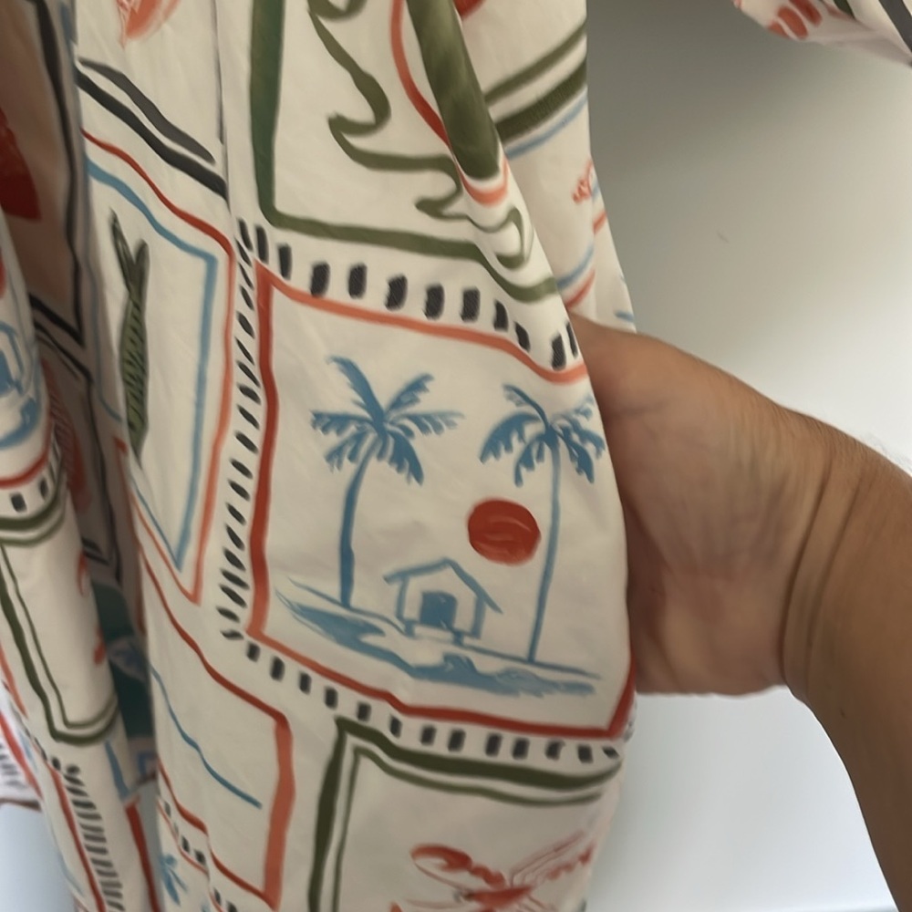 Karlie capri coast novelty print seashell palm tree lobster  mini dress - Picture 7 of 12